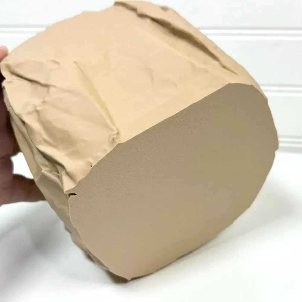 Crumpled Paper Pot, Cachepot Planter, Square Indoor Tabletop Plant Pot